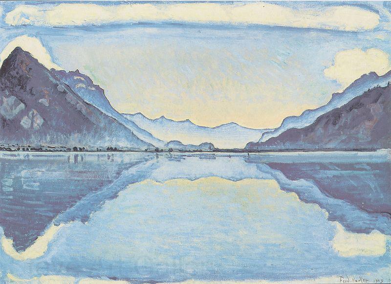 Ferdinand Hodler Thunersee mit symmetrischer Spiegelung